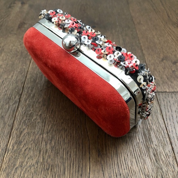 Zara Sequin Evening Clutch/Bag (with Chain) - Picture 2 of 3